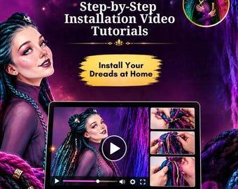 How to Install Dreads Video Tutorial, DIY Loc Extensions Guide, Beginner Digital Download