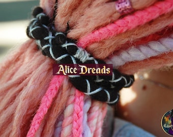 Alice Dreads - Cierre en espiral para rastas, alambre acolchado y flexible