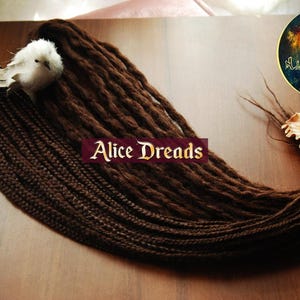 Brown dreadlock extensions double or single ended crochet synthetic dreads and braids hair dreadlocks
