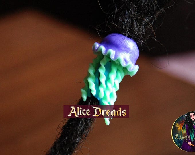 Dreadlocks bead for dreads Jellyfish clay beads for dreadlock extensions