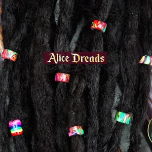 Dreads jewelry Set of 7 beads for dreadlock extensions accessories by Alice Dreads