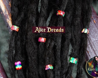 Dreads jewelry Set of 7 beads for dreadlock extensions accessories by Alice Dreads