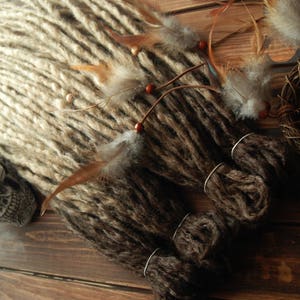 Crochet synthetic double ended DE dreads set BROWN BLONDE custom for full head handmade brown