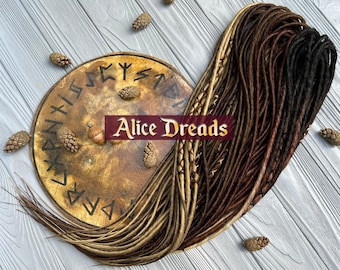Ombre Synthetic Dreads: Black, Brown & Blonde Hair Extensions