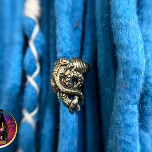 Metal bead for dreads octopus Dreadlock beads Braided Lanyard Pendant Octopus tentacles Accessories image 9
