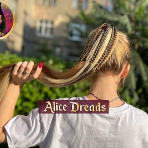 Braided Ponytail Hair Extension: Blonde Beige Brown Hairpiece braids, Dance Festival decoration hair