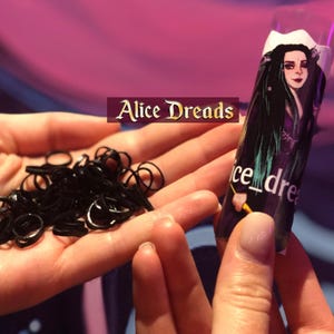 RUBBER BANDS for Dreads dreadlocks, Elastic Bands, Dreadlock Installation black or transparent goth Cosplay hair dresser 130-140 pieces