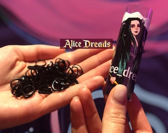 Elastic Rubber Bands for Dreadlock Installation - Black or Transparent (130-140 pieces)