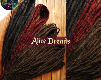 Synthetic Double Ended Dreads: Brown, Black, Burgundy Crochet Dreadlock Extensions