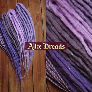 Crochet Synthetic Dreadlocks: Purple Lavender Hair Extensions with twists
