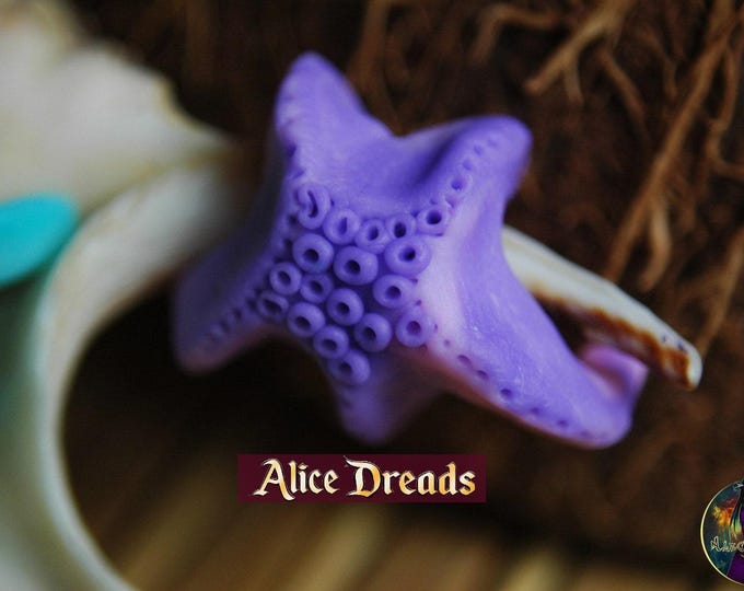 Dreadlock extensions hair beads for dreads Purple Starfish bead for dreadlocks accessories