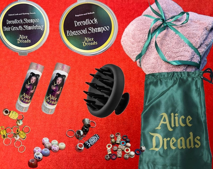 Handmade Dreadlocks Gift Box with Love Dreads Accessories by AliceDreads