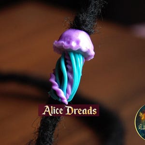 Dreadlock extensions handmade hair jewelry clay beads for dreadlocks Jellyfish bead