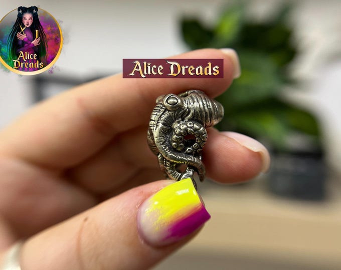 Metal bead for dreads octopus Dreadlock beads Braided Lanyard Pendant Octopus tentacles Accessories