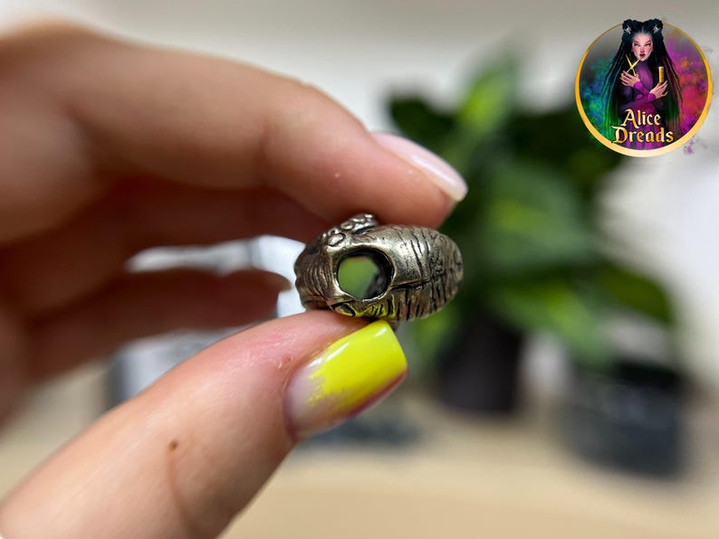 Metal bead for dreads octopus Dreadlock beads Braided Lanyard Pendant Octopus tentacles Accessories image 3