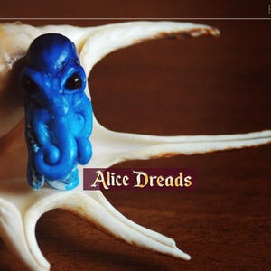 Handmade jewelry for dreadlock extensions - Hair clay bead Octopus beads for dreads