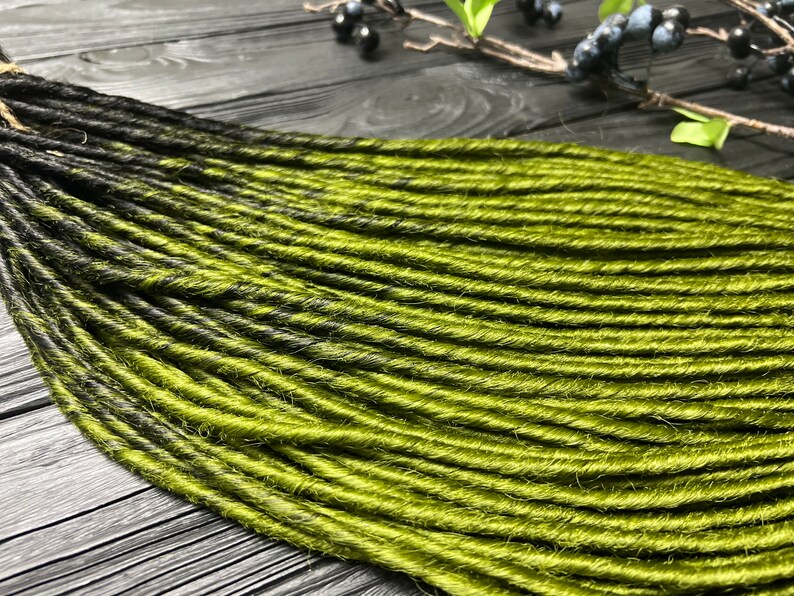 Synthetic dreads Double ended dread Olive de dread Ombre 画像 2