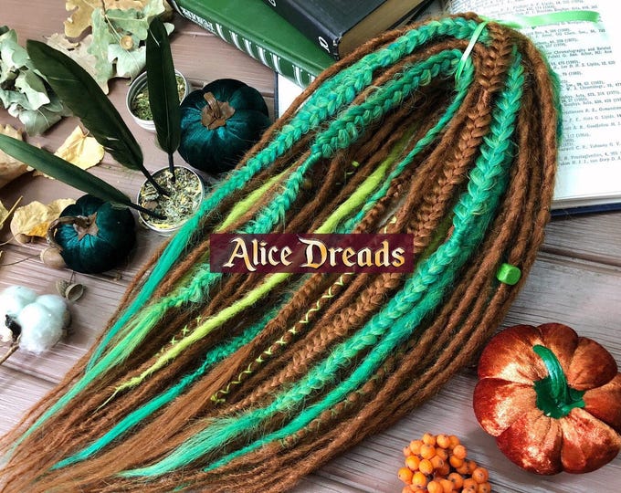 Auburn Double Ended Dreadlocks | Natural Look Synthetic Hair Extensions, Boho Festival Hair