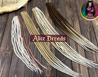 Blonde Wool Dreads on Clip: Boho Hair Accessories