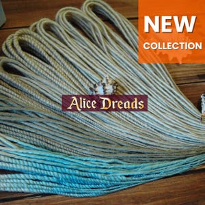 Dreadlocks extensions hair set of ombre DE dreads Blonde blue collection Sea