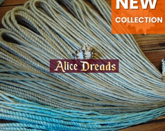 Dreadlocks extensions hair set of ombre DE dreads Blonde blue collection Sea