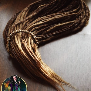 Crochet Synthetic Dreadlocks: Light Brown to dark Blonde Dreads image 3