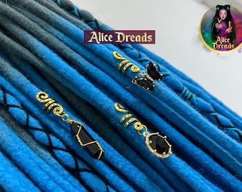 Three dread accessories, Bead for dreads, Hair beads, Dreadlock Beads, black obsidian butterfly