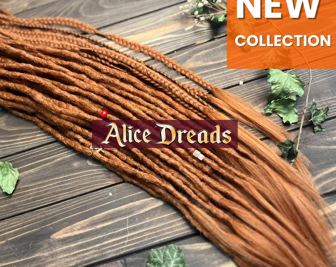Ginger Crochet Dreadlocks: Synthetic Double Single Ended Hair Extensions Dreads
