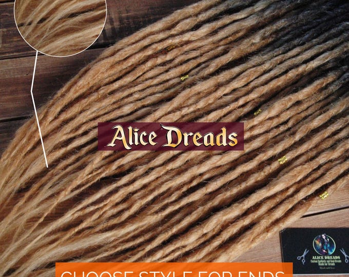 Crochet Synthetic Dreadlock Extensions: Black to Blonde Ombre, Loose Ends