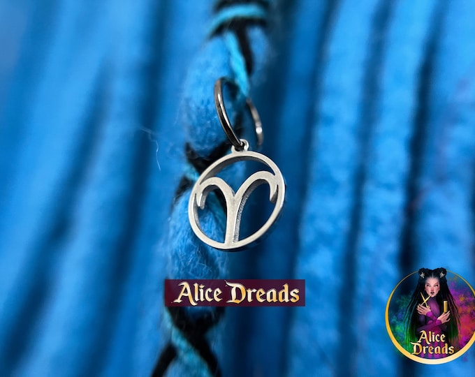 Zodiac Sign Dreadlock Bead: Astrology Hair Accessory
