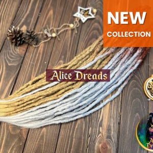 Ombre Crochet Synthetic Dreads: Red Auburn to Platinum, Honey Blonde