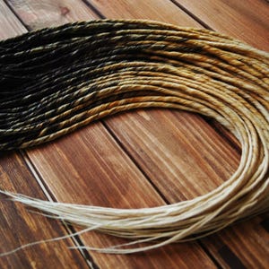 Hair extensions synthetic double ended dreads black brown blonde natural look thin dreadlocks image 2