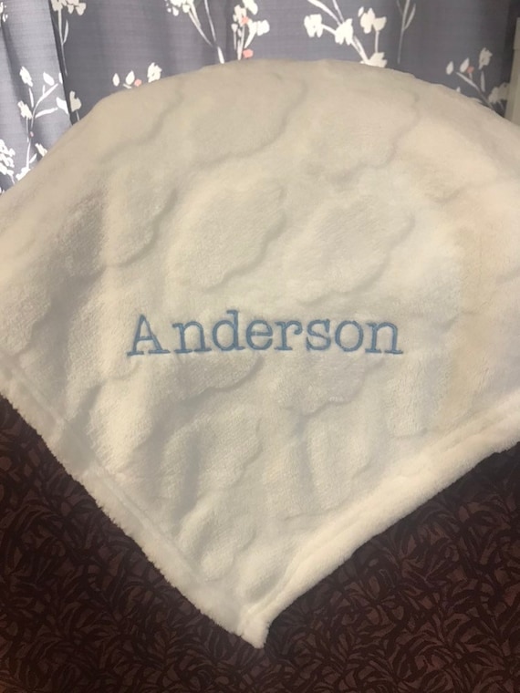 embroidered baby blankets etsy