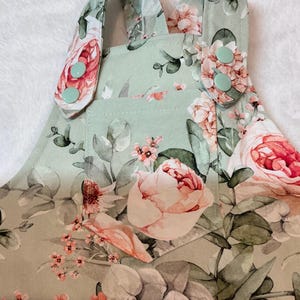 Floral Baby Overalls: Lightweight Cotton Romper, Size 0-3 Months
