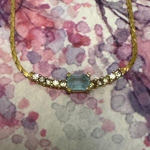 Signed Christian Dior Gold Plated Mid Century Necklace Snake Chain
