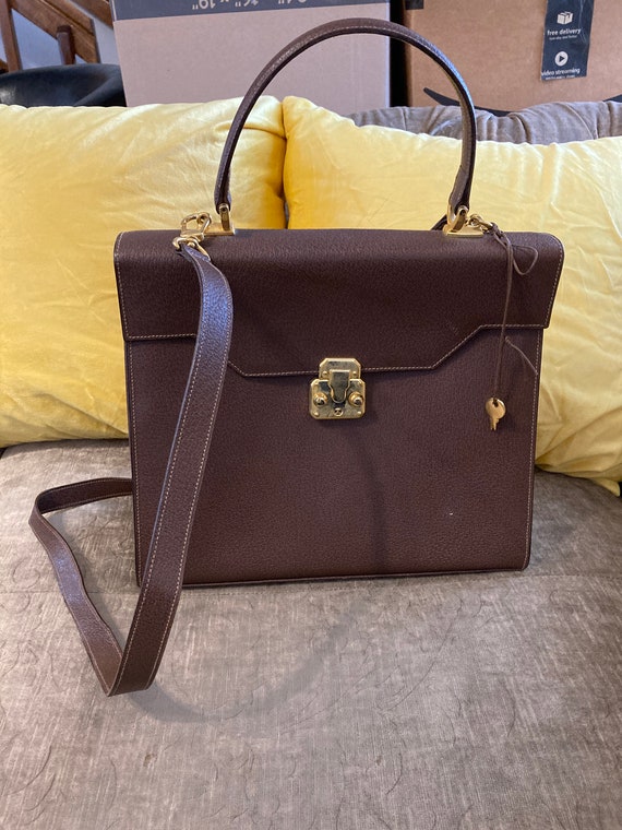 Bascora Kelly Bag Vintage Womens Lockable Briefcase/purse 