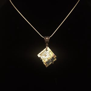 Bismuth Crystal Pendant Necklace