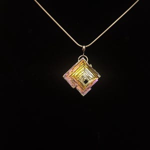 Bismuth Crystal Pendant Necklace