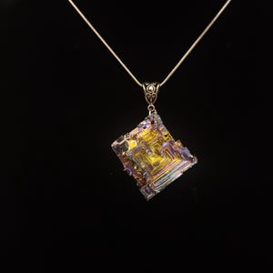 Bismuth Crystal Pendant Necklace