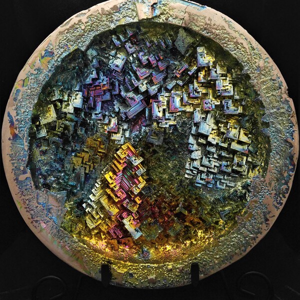 Massive Bismuth Sculpture 11" /geode /crystal /science /nerdy /awe struck /conversation piece /one of a kind
