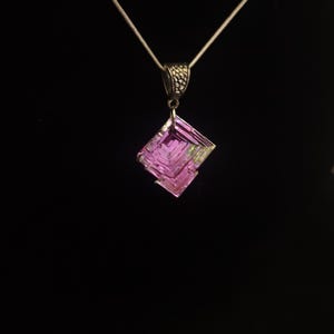 Bismuth Crystal Pendant Necklace