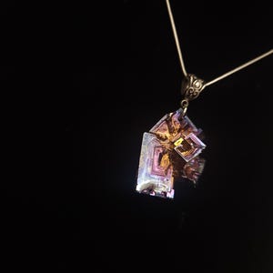 Bismuth Crystal Pendant Necklace