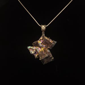 Bismuth Crystal Pendant Necklace