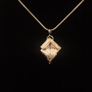 Bismuth Crystal Pendant Necklace