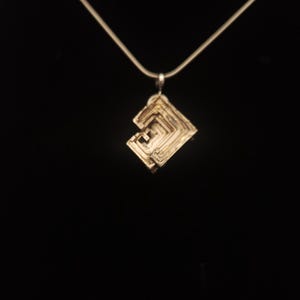 Bismuth Crystal Pendant Necklace