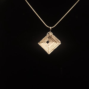 Bismuth Crystal Pendant Necklace