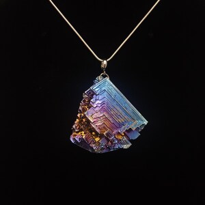 Bismuth Crystal Pendant Necklace