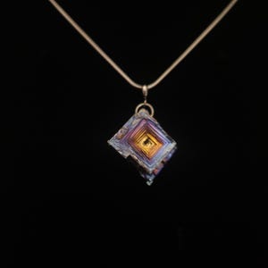 Bismuth Crystal Pendant Necklace