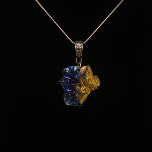 Bismuth Crystal Pendant Necklace