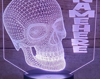 Personalized 3D Skull Lamp | LED Night Light Gift